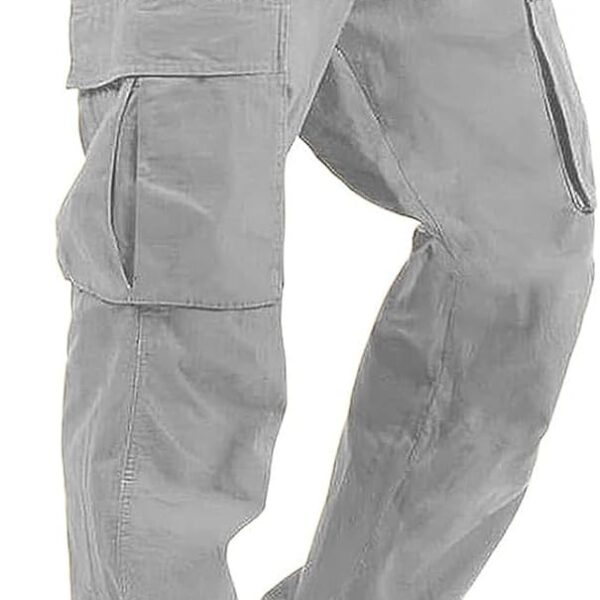 Mens Cargo Pants Casual Hiking Pants Joggers Athletic Pants Cotton Loose Straight Sweatpants for Men
